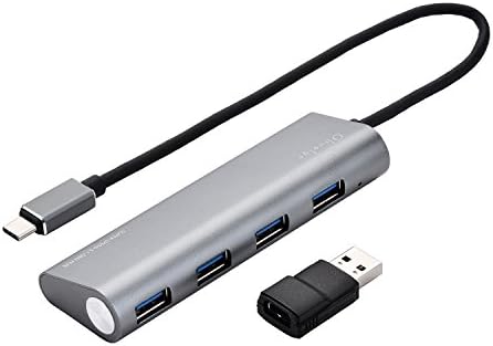Obuolys Aluminum USB3.1 Type-c to Multiple 4-Port USB3.0 Hub for Apple New Macbook, ChromeBook Pixel, smart-phone Nexus 6 and OnePlus 2 and Other Type-C Supported Devices