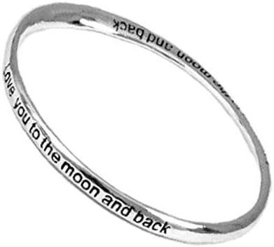 Rue B Quote Jewellery: Love You to The Moon and Back. Quote Bangle