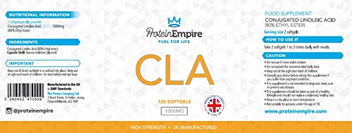 Protein Empire High Strength CLA Supplements | 3,000mg Per Serving, Stimulant & Caffeine Free Fat Metaboliser, Cellulite Reducing – 120 Softgels - Image 3