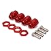 Produktbild RCAWD Rad Hex Nabe Adapter Umwandlungsadapter N10178 M12 bis M17 12mm bis 17mm Alu Aluminium für 1/10 RC Modell Auto Verbesserte Hop-up Teile HSP 4Pcs(Rot)