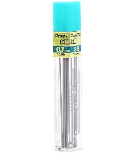 Pentel Mines 0,3 Mm HB Hi-Polymer Super - Lot De 3 Tubes (36 Mines) Pour Portemines