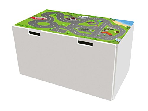 Ciudad pegatinas | pegatinas para muebles | BTD01 | adecuado para el arcón de banco STUVA de IKEA para niños(90 x 50 cm) | (mueble no incluido) STIKKIPIX