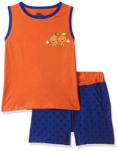 Nuteez Girls Printed Regular Fit Cotton Tank Top and Shorts Set (Cutec) RS.699 (71.00% Off) - Amazon