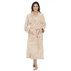 Vixenwrap Cream Beige Fleece Bathrobe