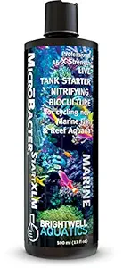 MicroBacterStart XLM, Live nitrifying Bacteria, 15X Strength, Rapidly establishes Nitrification & bio Filtration in Saltwater, Reef Fish Tank or Aquarium & re-establishes During Emergencies, 500ml