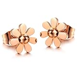 Categoría: Pendientes Hipoalergénica Moda Oro Rosa Titanio Acero Margarita Oído Femenino Joyería Del Clavo , Aretes