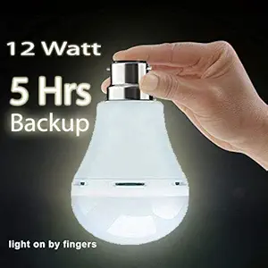 Bluday Emergency Led Bulb 12W Inverter Rechargeable Emergency Lights with in-Built Power Back-up (White)