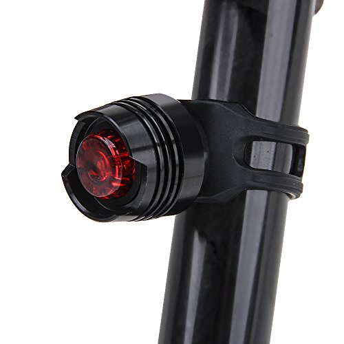 Agapo LED Fahrradlampe Set mit klingel Fahrradhorn Fahrradhupe mit 2 Tönen Frontlicht und Rücklicht Wiederaufladbare 250lm 3 Licht-Modi - 4