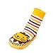 Moolecole Infant Baby Boy Girl Toddler Socks Kids Antiskid Stockings Shoes Slippers Socks Non-slip Floor Socks Striped Lion 0-6, 6-12, 12-18 Months
