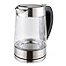 Produktbild AYQ Wasserkocher Glas mit Temperatureinstellung elektrischer Wasserkocher aus Glas Edelstahl Teekocher Warmhaltefunktion 1,8L, 1500W, BPA Frei, LED, Kalkfilter,Automatisches Ausschalten