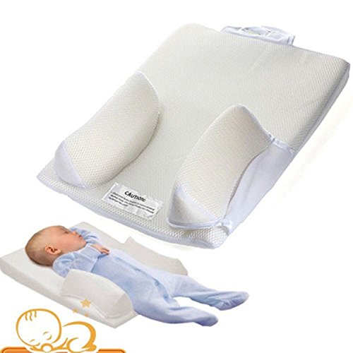 Edealing Baby Infant Newborn Anti Roll Pillow Ultimate Sleep Positioner System Prevent Flat Head Cushion