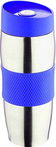 Große Thermobecher – Isolierbecher aus Edelstahl 350 ml – Hält Ihre Getränke mit doppelwandigen Wärmeisolierung lange warm oder kalt. (Blau) - 2