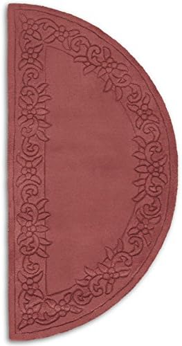 Traditional-Persian/Oriental Medallion Design Pink Rug, Hand-Tufted from 100% Wool, Semi Circle Half Moon 70 x 140 cm