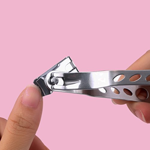 Toenail Nail Clippers with Nail File- Stainless Steel Long Handle Nail- 360 Degree Rotating Cutter Head by Bonworl