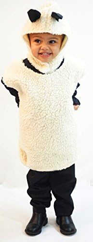 Nativity-Christmas-World Book Day-Farm FLUFFY SHEEP TABBARD Child’s Fancy Dress Costume – All Ages (3-4 years)