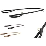 Training-Line von Pear Tannery: Retriever-Hundeleine aus weichem Vollrindleder, rund, 1,50m, schwarz