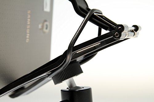 Photecs® Tablet Stativ Pro V1-PX, vielseitig verstellbarer Tablet Ständer, Tablethalter, Halterung für iPad, andere Tablets u. große Smartphones bis 21cm - 7