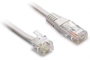 Metronic 495228 Câble téléphone Ethernet RJ11/RJ45 mâle/mâle 5 m Blanc