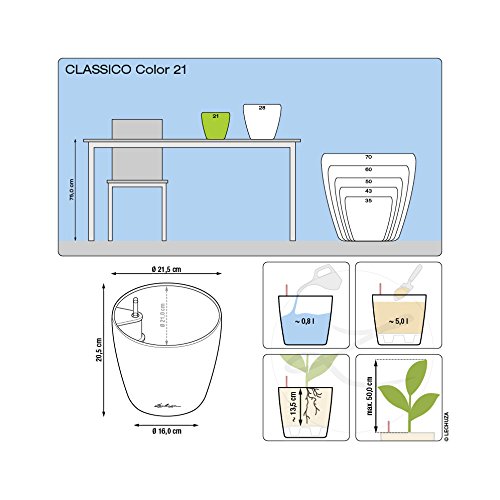Lechuza Classico Pflanzentopf, weiß, 21 - 4