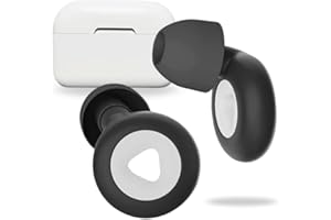 PRISMIA Tapones Oidos Ruido Dormir + Estuche Portátil - Cancelación de Ruido - Antironquidos, Estudiar y Dormir sin Ruido - Tapones Reducción de Ruido Insonorizados para Dormir (Negro/Blanco)