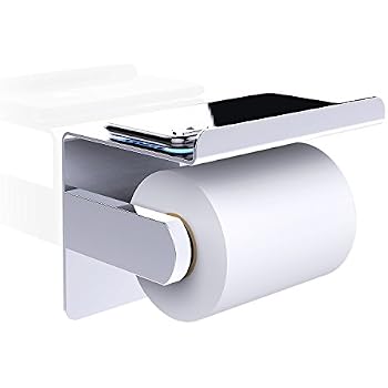 Cortesi Home Enzo Toilettenpapierhalter Aus Edelstahl - Verstellbar, Wandmontiert, In Hochglanz-Chrom