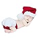 Produktbild Babykleidung,BEETEST Unisex Cute Christmas Santa Rot Stil Infant Neugeborenes Baby Jungen Mädchen Hut und Hose Kleidung Set Foto Requisiten