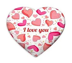 DreamVio Love Heart Shaped Velvet Cushion/Pillow/Plush for Gifting on Birthdays,Anniversaries, Valentine Day Color - Multi (Size- 15x17 inch) Shape 8