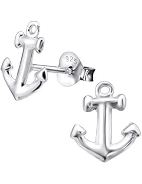 Laimons Damen-Ohrstecker Damenschmuck Anker glanz Sterling Silber 925