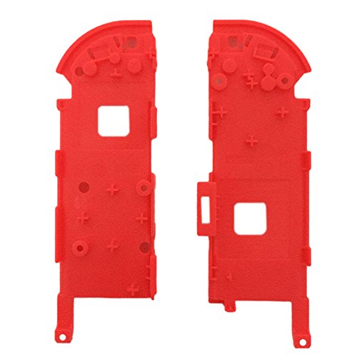 Preisvergleich Produktbild Meijunter Ersatz Linke rechte Seite Kontrolleurs Gehäuse Hülle Etui Mittlere Platte mittlerer rahmen Batteriehalter Part für Nintendo Switch Kontrolleur Joy-con (Rot)