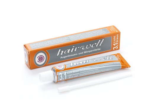 Hairwell Professional Eyelash/Eyebrow Tints light brown used with hd brows