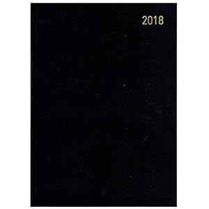 5 Star 939379 - Agenda de bureau (A4) 2018, 2 pages par jour (noir)