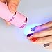 Neverland Portable 9 LED Mini Nail Dryer UV Gel Nail Curing Lamp Flashlight Torch Polish Pink