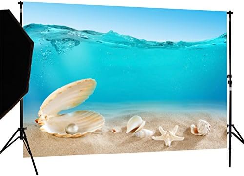 CapiSco 7X5FT Underwater Ocean Blue Sea Thin Vinyl Photography Backdrop Customized Photo Background Studio Prop FS18