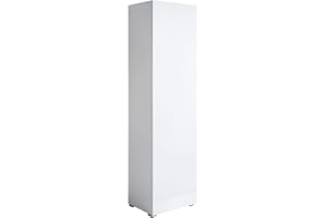 MB Muebles Bonitos, Armario con Patas 2 cm Luke V4 para Salón o Comedor Moderno, Mueble Modular de Melamina Brillo, Color Blanco, 40x167x29 cm