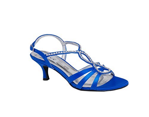 Lexus Z041 Jilly Ladies Low heel sandal with diamonte trims on front of shoe