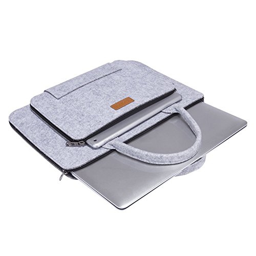 Laptoptasche 13 Zoll  Ropch Laptop H  lle Schutzh  lle f  r Laptop   Ultrabook   Notebook Computer   Tablet - Grau   Schwarz