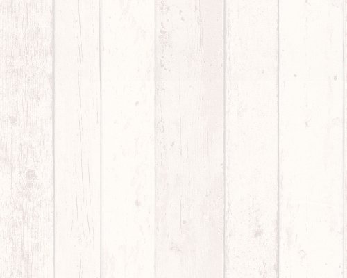 A.S. Création Vliestapete New England 2 Tapete in Holz Optik fotorealistische Holztapete maritime Optik 10,05 m x 0,53 m grau weiß Made in Germany 855046 8550-46 - 2