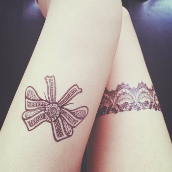 NALATI Tattoo Aufkleber Temporäre Körperkunst Entfernbare Muster Sticker für Ihre Körper Weiß Schwarz (Mode 3) - 7