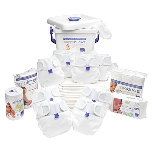 Bambino Mio Miosoft Two Piece Reusable Nappy Premium Birth to Potty Pack (White)