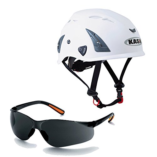 KASK PLASMA AQ INDUSTRIESCHUTZ -UND KLETTERHELM (WEIß) | INKLUSIVE SCHUTZBRILLE (SCHWARZ)