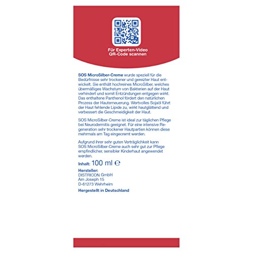 SOS MicroSilber Creme (2er Pack) – Zur Pflege bei Neurodermitis und trockener Haut (2x100ml) - 2