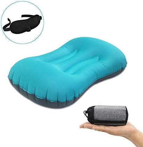 Inflating Camp Pillow, PULNDA Ultralight Portable Compact Inflatable Pillow Travel Air Pillow Camping Pillow Comfortable for Hiking Backpacking, Office, Home