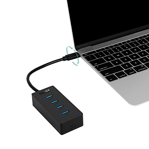 AUKEY USB Type C Hub auf 4 Port USB 3.0, USB C Port mit PD ( Power Delivery ) Ladefunktion Hub für New Macbook - 4