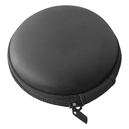 Preisvergleich Produktbild RotSale® 1x Schwarz PU Werkstoff Universal Ohrhörer Schutztasche Kopfhörer Schutzhülle Ohrstöpsel Ohrpolster USB Kabel USB-Stick SD Karte Münzen Case Cover