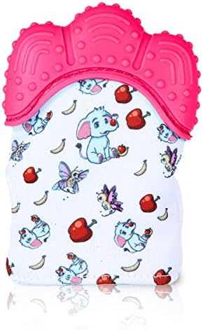 Aolvo Munch Mitt Baby Teething Mitten Baby Chew Mitt Mitten Silicone Panda Teether Pain Relief Bpa Free Safe Food Grade
