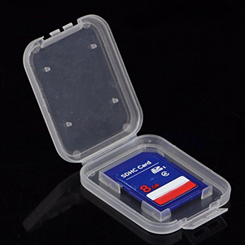 10 PC SD SDHC Memory Card Case Halter Schutz transparente Plastik Kasten Speicher - 2