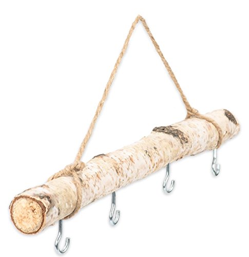 NaDeco® Birkenzweig ca. 30cm mit 4 Haken und Kordel | Hängeast Bike | Deko Zweige mit Kordel | Fensterdekoration | Türdeko | Türhänger | Fensterdeko | Fensterhänger | Türhänger - 2