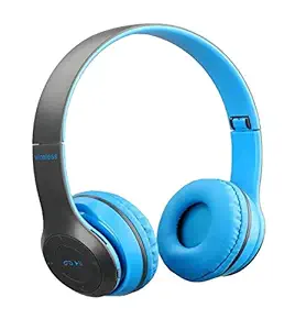 Aerizo P48 Over The Ear Wireless Bluetooth Gaming Headset with Mic | 8 Hour Playtime | Deep Bass FM/AUX Cable & SD Card Support Connect All Mobiles/Laptops