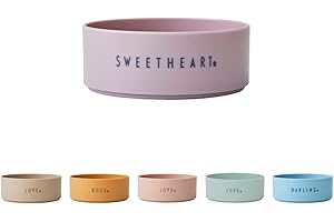 Design Letters MINI Lieblingsschale in Tritan für Baby und Kinder, MINI SWEETHEART (Lavendel) - BPA-frei & BPS-frei, Süße Wörter auf Vorder- und Rückseite gedruckt, Drop-Safe, Spülmaschinenfest