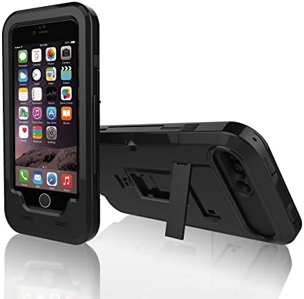 Mobile Phone Waterproof Shell Bicycle Mounts Use for Iphone7/4.7" Shockproof Case Kit with Adjustable 360 ° Rotating Clamp (Black)